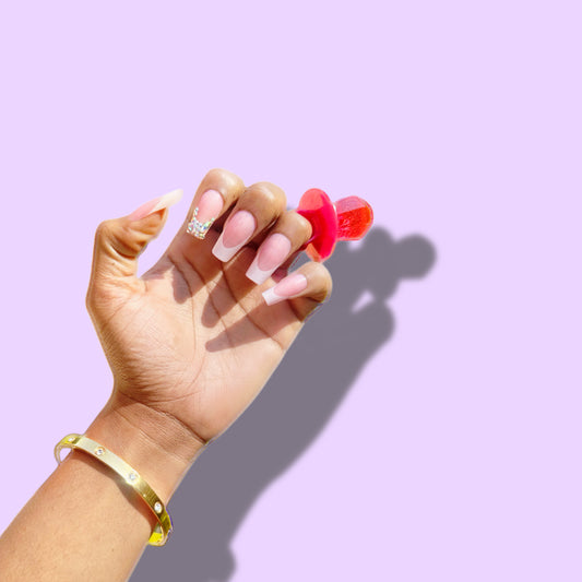 Pink Bling French Tips